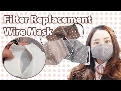 #305DIY 필터교체형 와이어 입체마스크 만들기(도안첨부),Filter Replacement Wire Mask sewing DIY tutorial