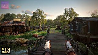 Relaxing Horse Carriage Ride in Red Dead Redemption 2 [ 4K Ultra Graphics ]