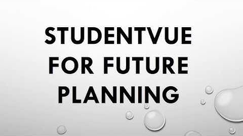 StudentVue for 4 year planning & forecasting
