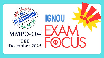 IGNOU MBA | Examenfocus | MMPO 004 | Belangrijke eenheden en secties