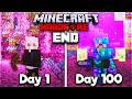 I Survived 100 Days of HARDCORE Minecraft in the END ONLY...