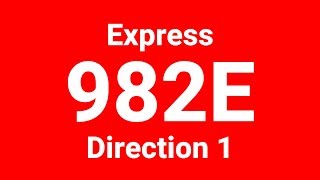 Hyperlapse - SMRT Bus Service 982E (Direction 1)