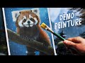 Peindre un panda roux  dmonstration peinture animalire  lacrylique
