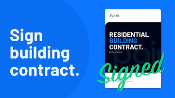 Sign Building Contract