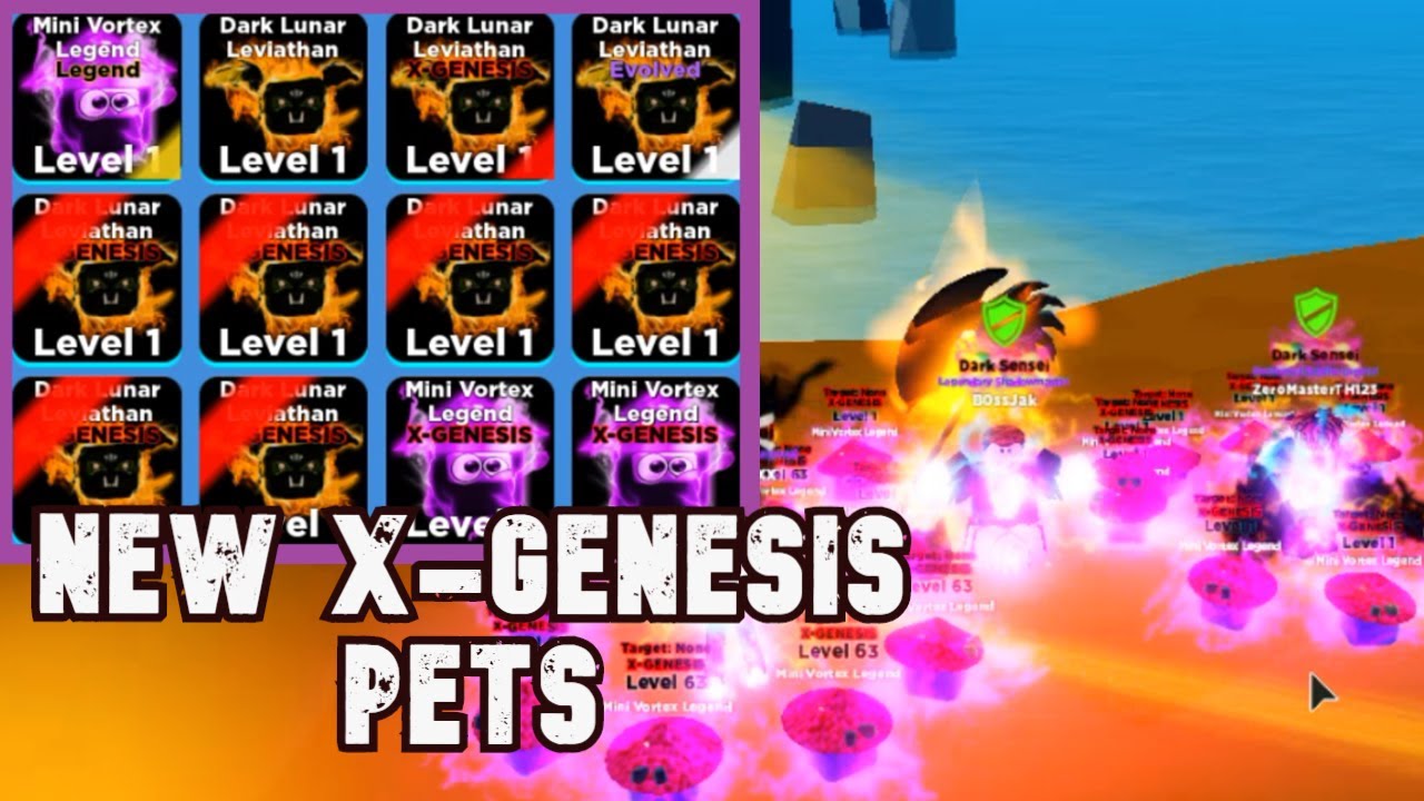 New Full Sets Of X Genesis Pets In Ninja Legends New Update Roblox - 024 roblox trading series billon