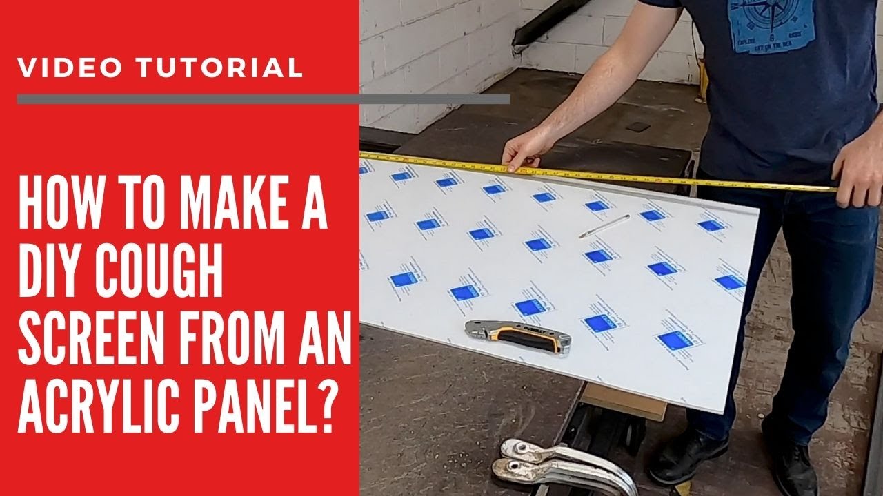 How to make a acrylic sneeze guard for your desk? Cutting acrylic with a scoring knife - WorkShield