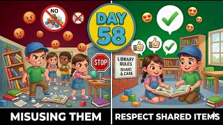 Respect vs. Misuse 🧸✖️ Stop! Don't Ruin It! 🛑 Care for Shared Supplies | Day 58 #storytime screenshot 3