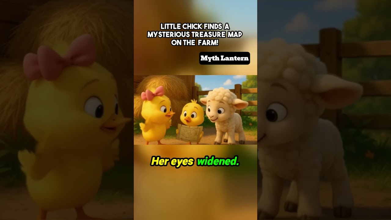 Little Chick Finds A Mysterious Treasure Map! Simple English Story 