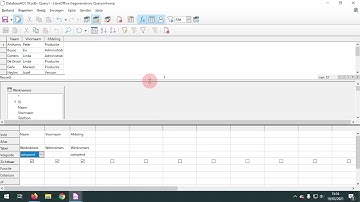Een query maken in ontwerpweergave met LibreOffice Base 1
