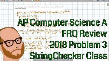 Computer Science A Free Response 2018 FRQ 3