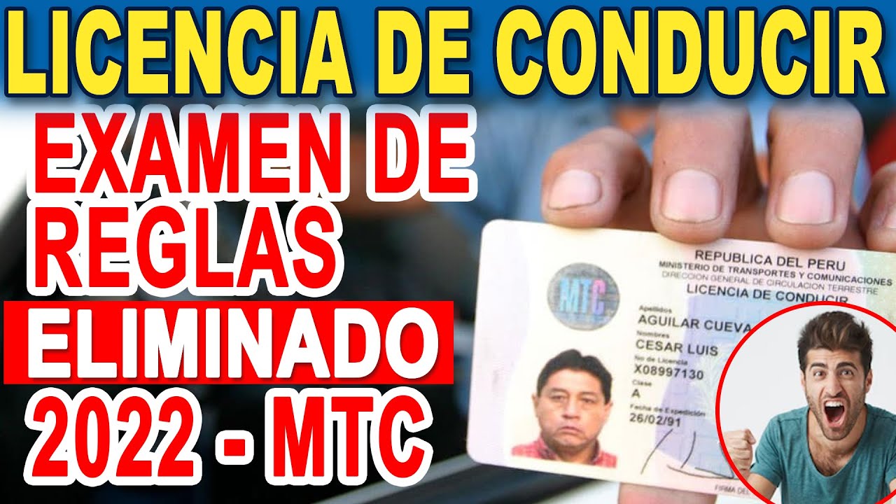 📢 SE ELIMINO EXAMEN DE REGLAS PARA REVALIDAR LICENCIA DE CONDUCIR