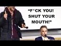 Fck you shut your mouth  protestors hurl abuse at jordan peterson blow horn in his face