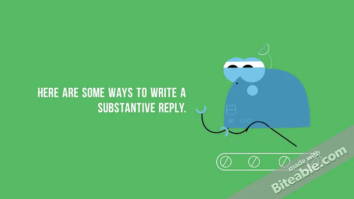How to Write Substantive Posts