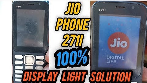 jio f271i display light problem solution