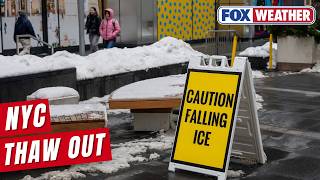 New York City Officials Warn People To Use Caution As Warmer Temps Thaw Ice, Snow