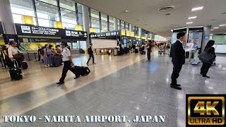 Tokyo  Narita Airport Arrival to Immigration 4k