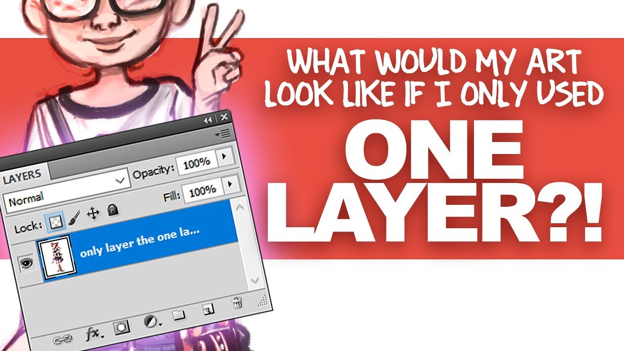 DIGITAL ARTIST NIGHTMARE! | Only One Layer Challenge ...