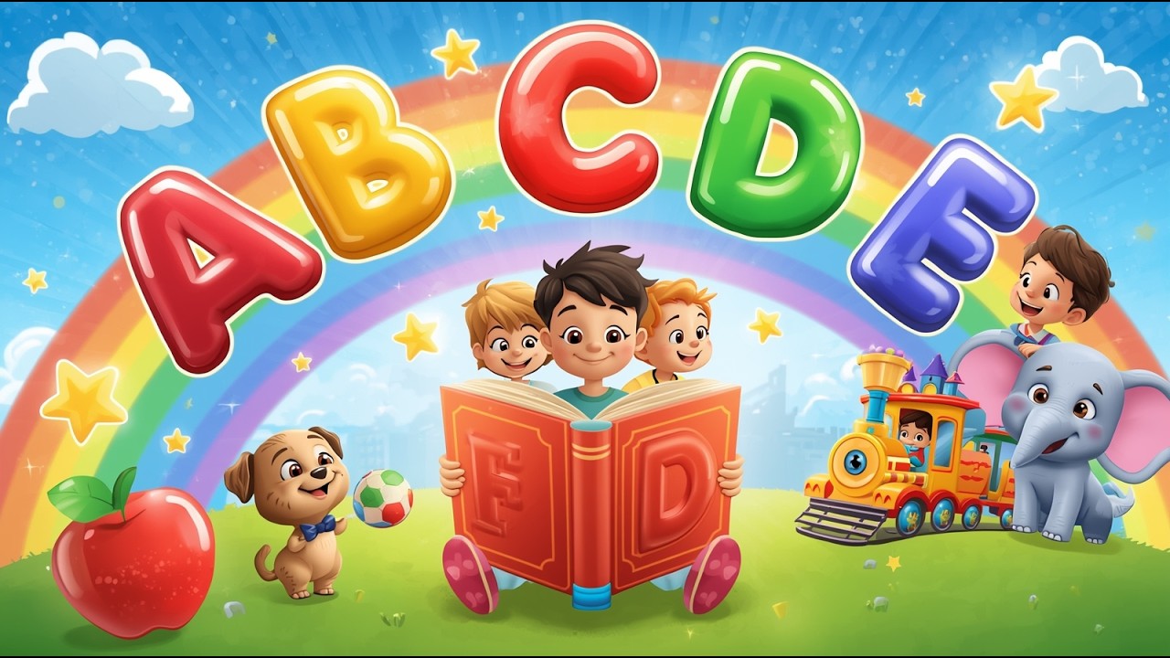 Learn story of alphabets - 3D Animation Alphabet ABC Train song for ...