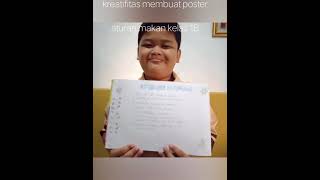 kreatifitas membuat Poster aturan makan Tema 8