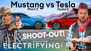 Ford Mustang Mach-E vs Tesla Model 3: American EV Shoot-out!