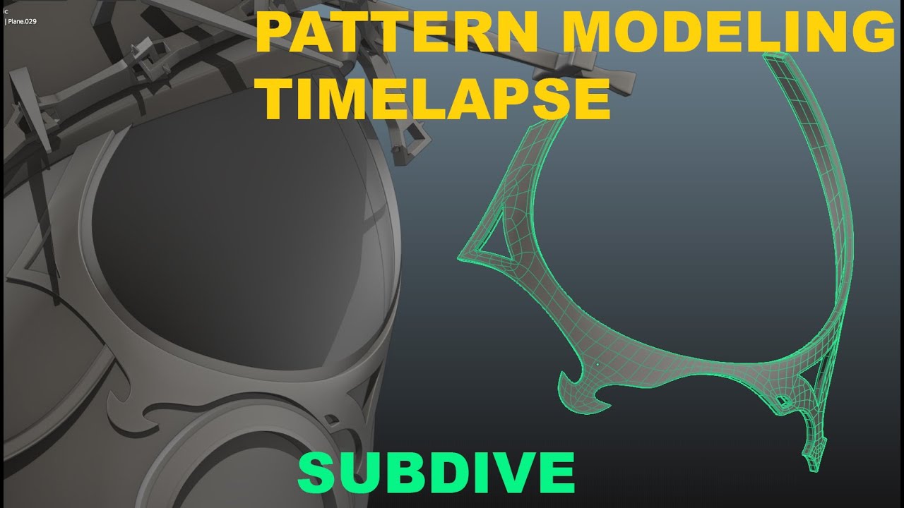 Armour pattern subdive modeling timelapse | Topology technique - YouTube