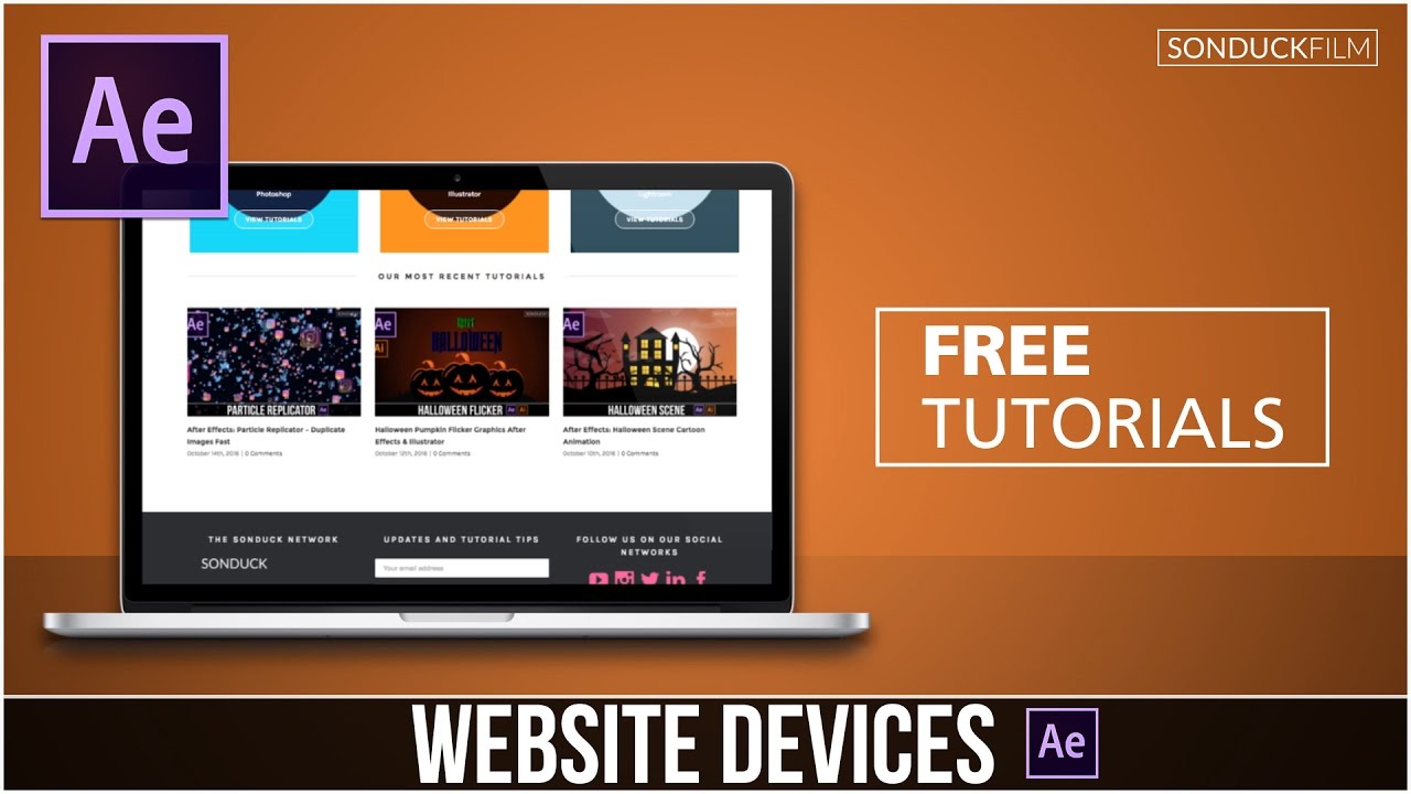 After Effects Tutorial Animate Your Website On Digital Devices Youtube