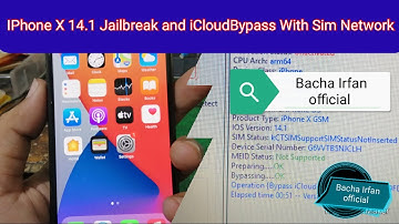 IPhone X 14.1 Jailbreak and iCloudBypass With Sim Network Fix