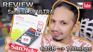 Sandisk Ultra SD Card UNBOXING & Review | microSDXC 64GB 100mbps| MALAYSIA