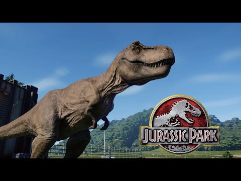 Jurrasic World Evolution T REX Intro And Battle Indominus rex Jurassic park edition