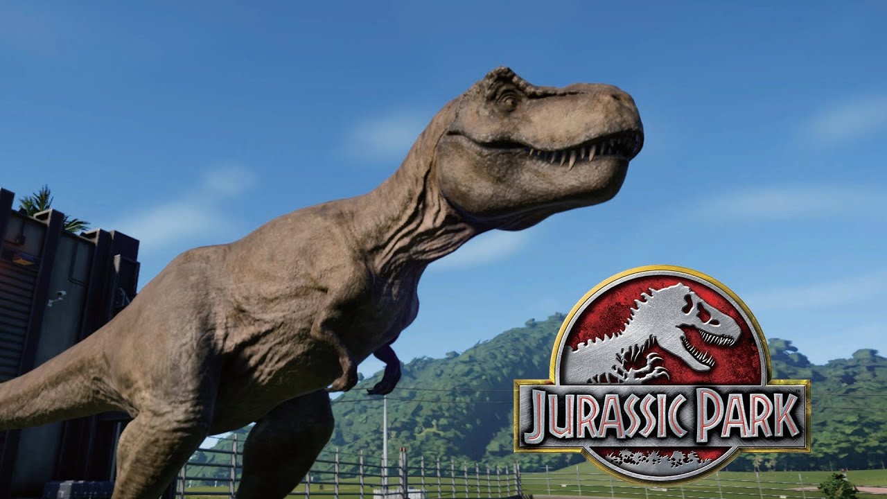 Jurrasic World Evolution T REX Intro And Battle Indominus rex Jurassic park edition