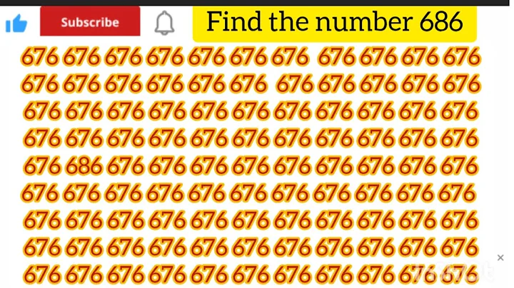 Find The Number "686" Test your eyes. Focus your mind.sharpen your brain. Number challenge.#iqtest