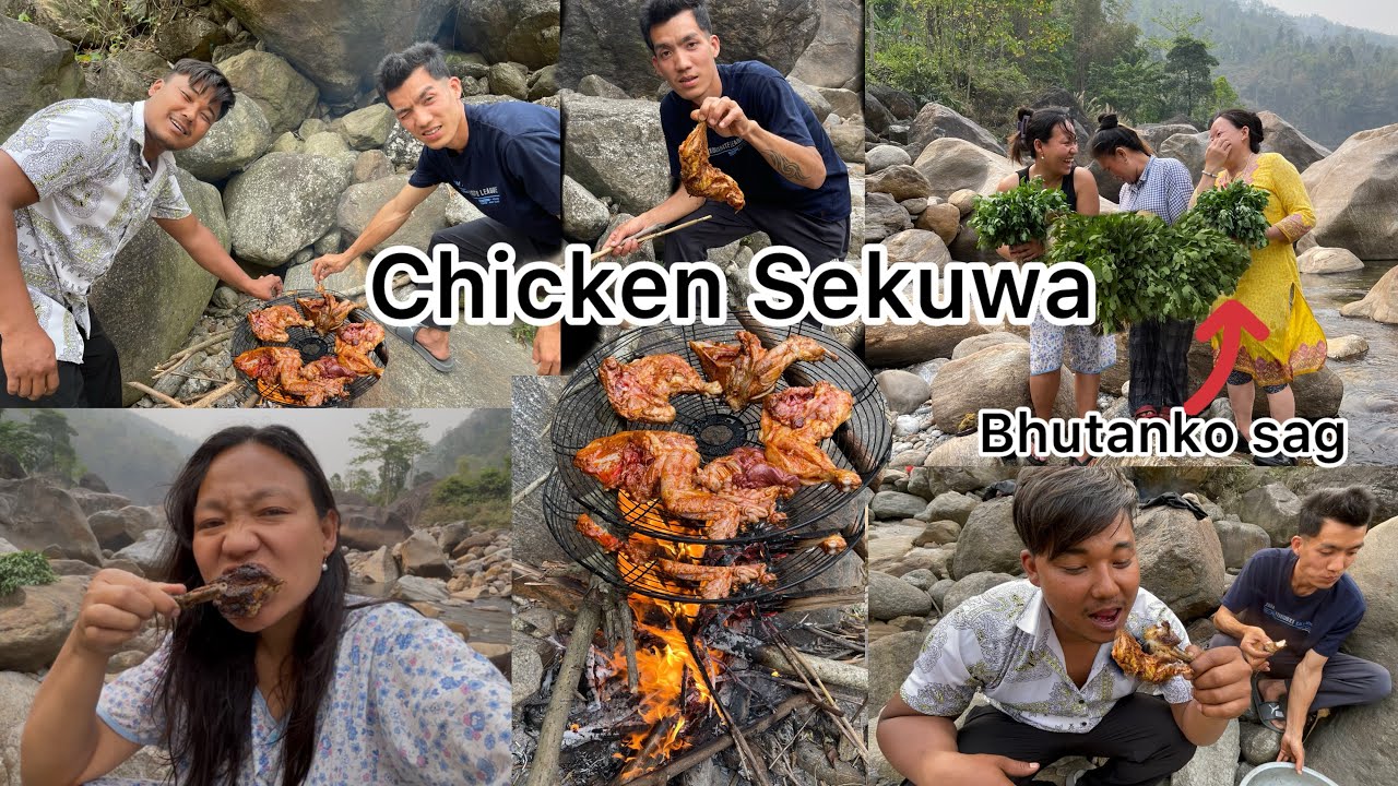 LOCAL STYLE CHICKEN SEKUWA || FAMILY CHILLING OUT IN RIVER ||
