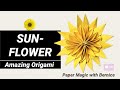 Diy spring blossoms easy origami sunflower tutorial 