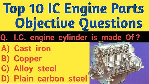 NMDC Junior Officer Top 10 IC Engine Machine Components Objective Questions And Answer For Exam