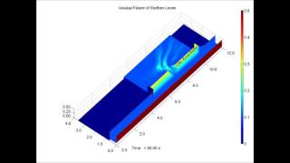 Levee breach simulation