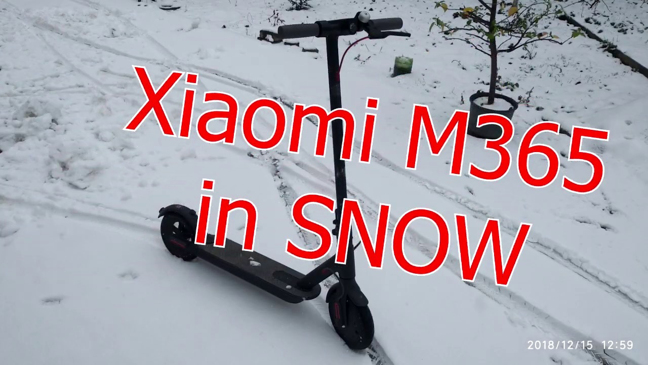Xiaomi M365 Electric Scooter Snow Testburnout YouTube