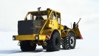 K700A im Wintereinsatz Insel Rügen 2013 Кировец К 700A трактор К-700 снегоочиститель Snow plow