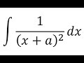 Evaluate the integral of 1 over square of x +a