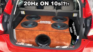 NEVER SEEN 10S PLAYING 20HZ LIKE THIS! NEVER EXPECTED THIS AMP BRAND TO DO THAT!