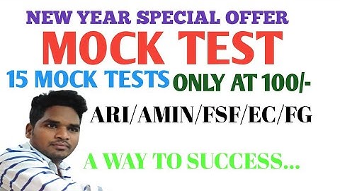 MOCK TEST FOR OSSSC GROUP C COMBINE EXAMINATION ARI/AMIN/SFS/EC/FG