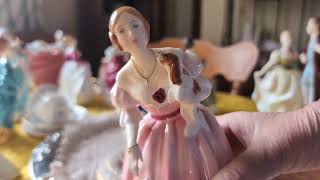 My Royal Albert patterns with Royal Doulton Figurines #collecting #bonechina 