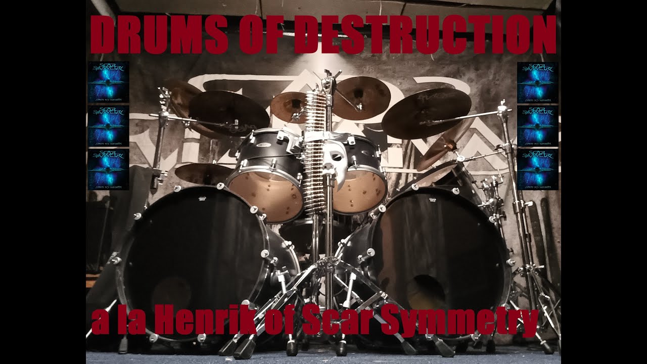 Drums of Destruction by Henrik of Scar Symmetry plus teaser for lesson