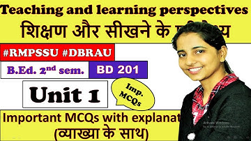 B.Ed. 2 sem.  UNIT 1 BD 201