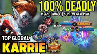 KARRIE BEST BUILD 2023 | TOP GLOBAL KARRIE GAMEPLAY | MOBILE LEGENDS✓