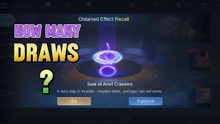HOW MANY DRAWS NEED TO GET A EPIC RECALL EFFECT || 2024