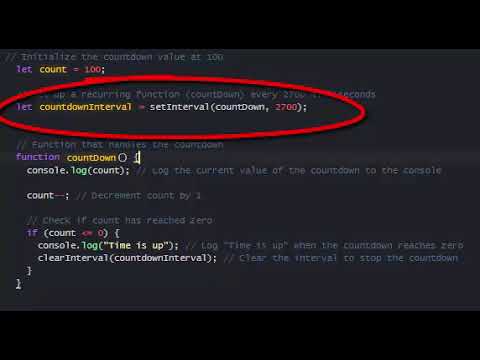How to use setInterval, create a simple CountDown in JavaScript
