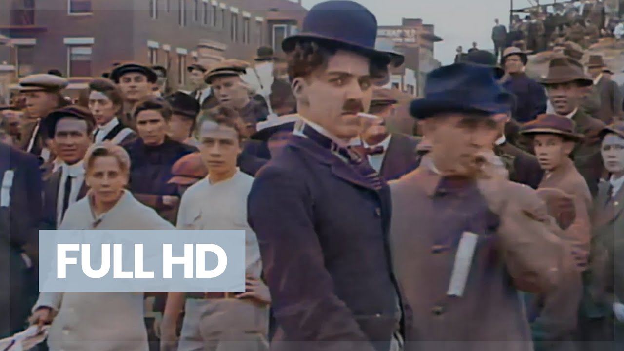 [HD, COLOR] Charlie Chaplin in Color - Kid Auto Races At Venice in 1914 (HISTORY IN COLOR)