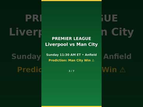 Video Sunday Predictions: Liverpool vs Man City Betting Tips | Premier League Picks
