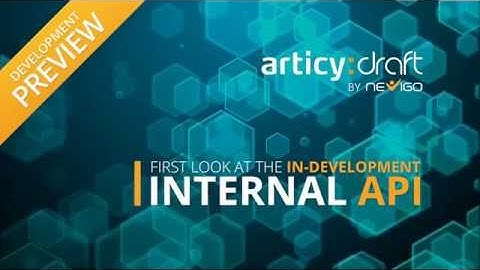 articy:draft internal API in development