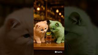 Kittens at the Bar – Tequila Time! 😹 #viral #fyp #funny #kitten